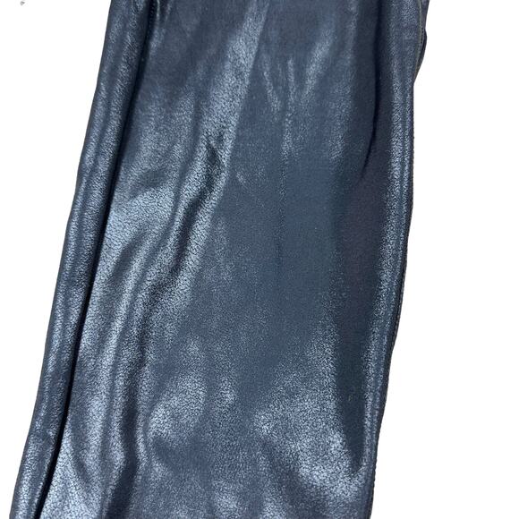 SPANX Black Faux Leather Leggings Women's Medium Classic Slimming Ankle - Picture 5 of 6